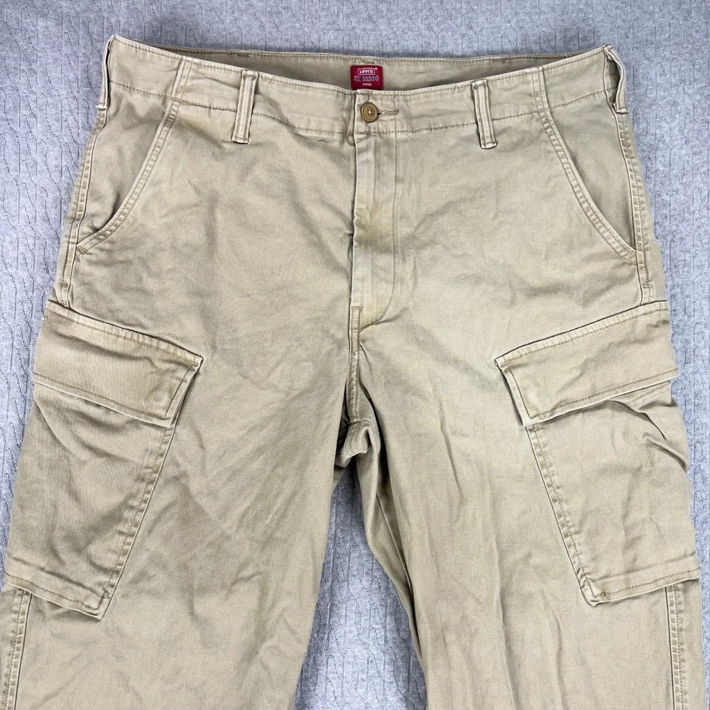 Levi's XX Cargo Taper Pants Men 38x32 Fits 36X30 Khaki Tan Utility‎ Workwear